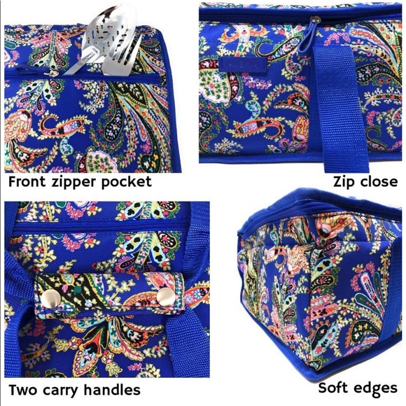 NWT Vera Bradley Blue Casserole Carrier - Picture 4 of 6